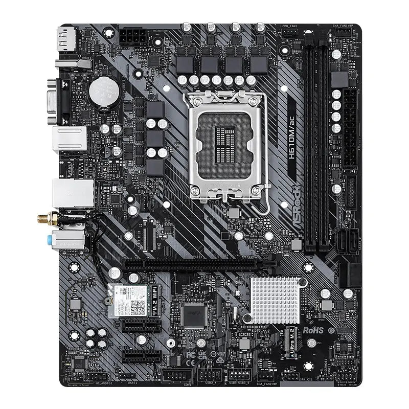 Asrock H610M/Ac LGA 1700 mATX Motherboard