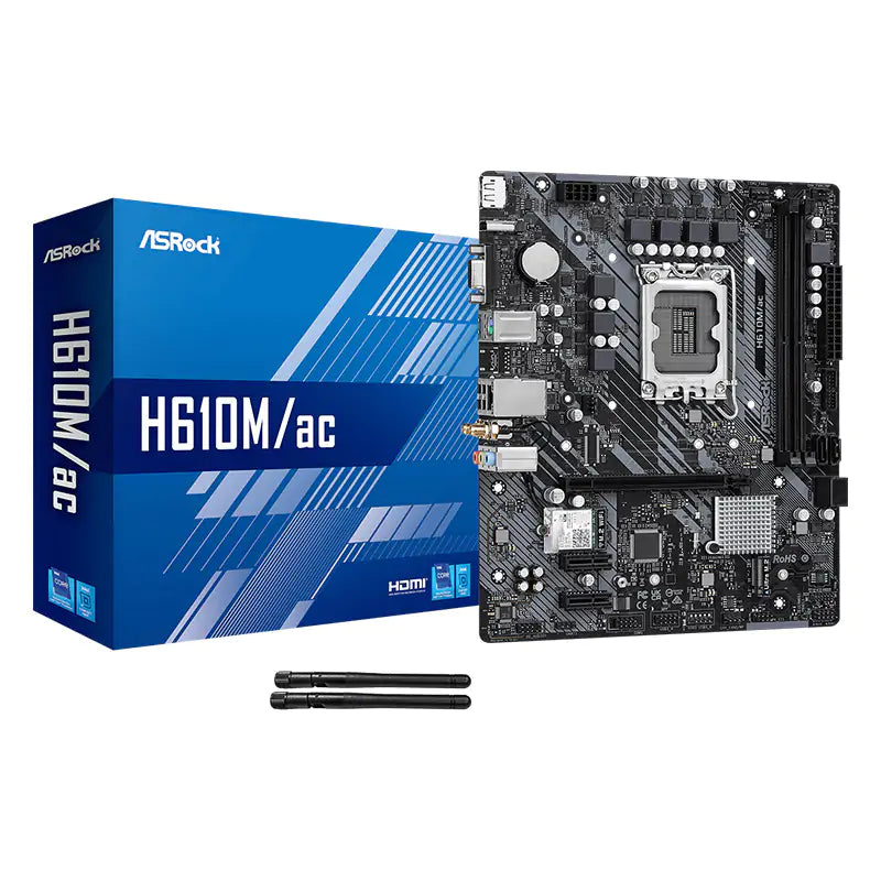 Asrock H610M/Ac LGA 1700 mATX Motherboard