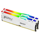 Kingston 32GB (2x16GB) Fury Beast RGB 6000MT/s DIMM DDR5 RAM - White
