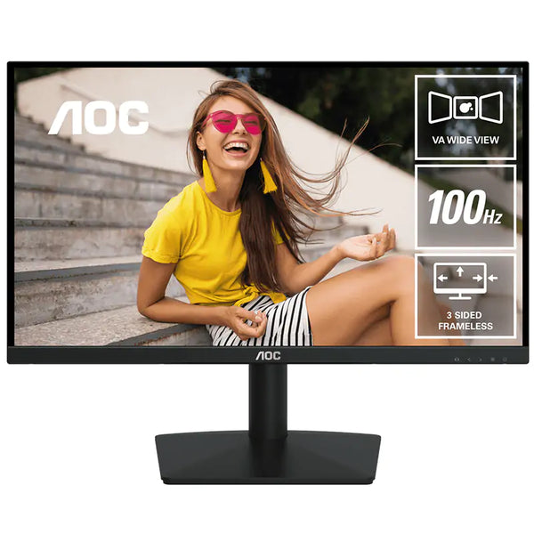 AOC 21.45"100Hz 1920 × 1080 (FHD) VGA × 1 HDMI 1.4 × 1 AdaptiveSync 3-Sided Frameless Low Blue Mode, Office, POS, Business, Uni, Home Monitor