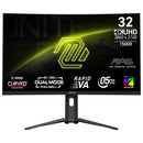 MSI MAG 31.5in 4K UHD 160Hz/FHD 320Hz Rapid VA Dual Mode Curved Gaming Monitor