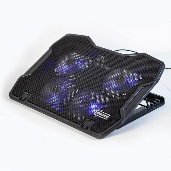 Cool Cold F4 Adjustable Height, 4 Quiet Fan, Slim Lap Top Cooler PAD