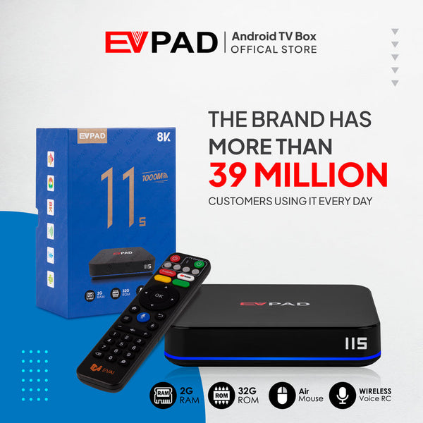 EVPAD 11S 8K 2GB RAM 32GB ROM wifi 6(2T2R)TV Box