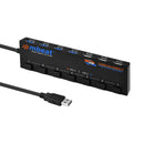 mbeat® 7-Port USB 3.0 & USB 2.0 Powered Hub Manager with Switches - 4x USB 3.0 with 5Gbps/3x USB 2.0 with 2.4Ghz(480Mbps)/Super Fast Hub Manager