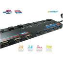 mbeat® 7-Port USB 3.0 & USB 2.0 Powered Hub Manager with Switches - 4x USB 3.0 with 5Gbps/3x USB 2.0 with 2.4Ghz(480Mbps)/Super Fast Hub Manager