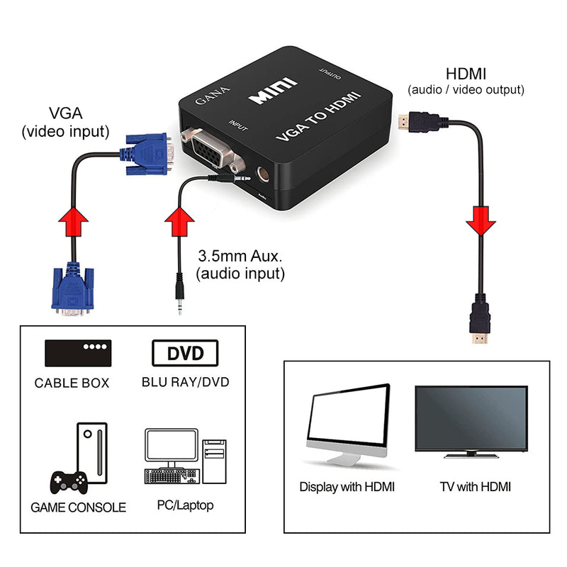 VGA to HDMI Adapter