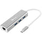 Astrotek/biaze USB-C to LAN + 3 Ports USB3.0 Hub Gigabit RJ45 Ethernet Network Adapter - White