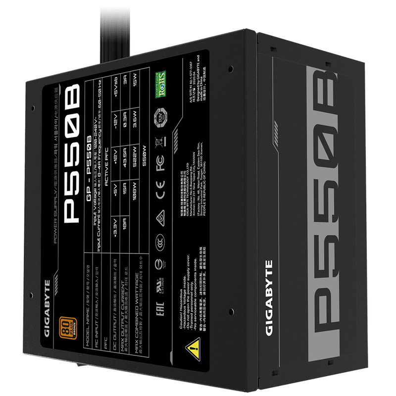 Gigabyte GP-P550B 550W ATX PSU Power Supply 80+ Bronze