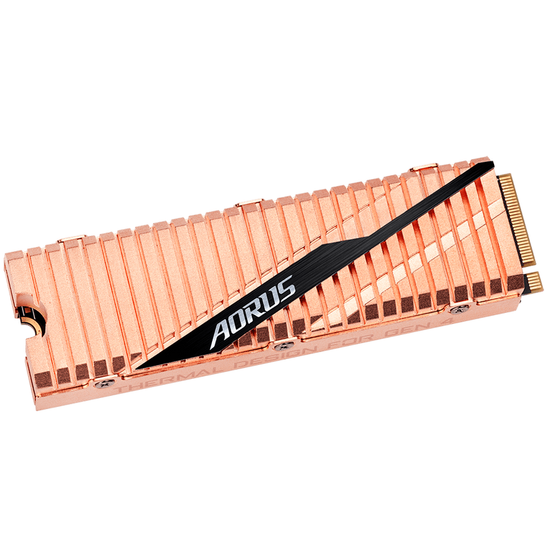 Gigabyte AORUS M.2 PCIe NVMe Gen4 SSD 500GB - 5000/2500 MB/s 400K/550K IOPS 3D NAND TLC 1.77 Mil MTBF 5yrs Wty TRIM SMART Wear Leveling Over Provision