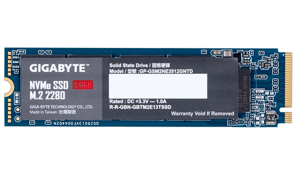Gigabyte M.2 PCIe NVMe SSD 512GB V2 1700/1550 MB/s 270K/340K IOPS 2280 80mm 1.5M hrs MTBF HMB TRIM SMART Solid State Drive