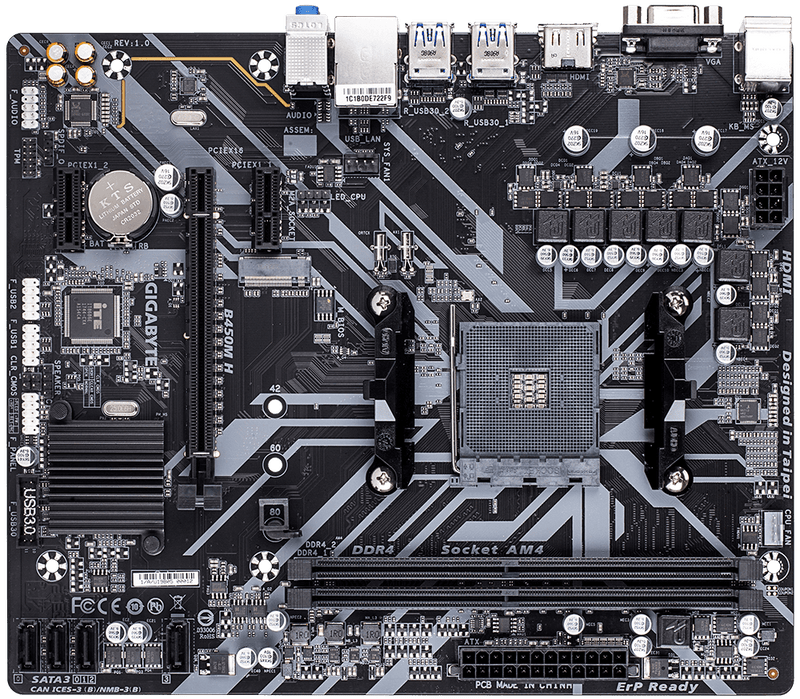 Gigabyte B450M H AMD Ryzen AM4 mATX Motherboard 2xDDR4 2xPCIe HDMI