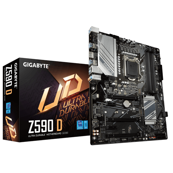 Gigabyte Z590 D Intel ATX Motherboard, 4x DDR4 ~128GB, 3x PCI-E x16, 2x PCI-E x1, 2x M.2, 6x SATAIII, RAID 0/1/5/10, 6x USB 3.2