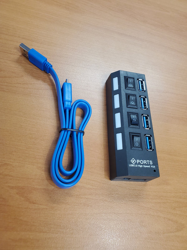 Netplus 4 Port USB 3.0 Hub with Individual Switch