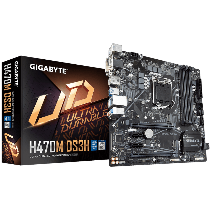 Gigabyte H470M DS3H Micro ATX LGA1200 Motherboard