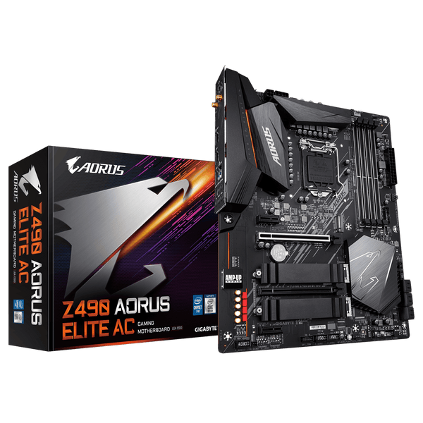 Gigabyte Z490 Aorus Elite AC LGA1200 ATX Desktop Motherboard