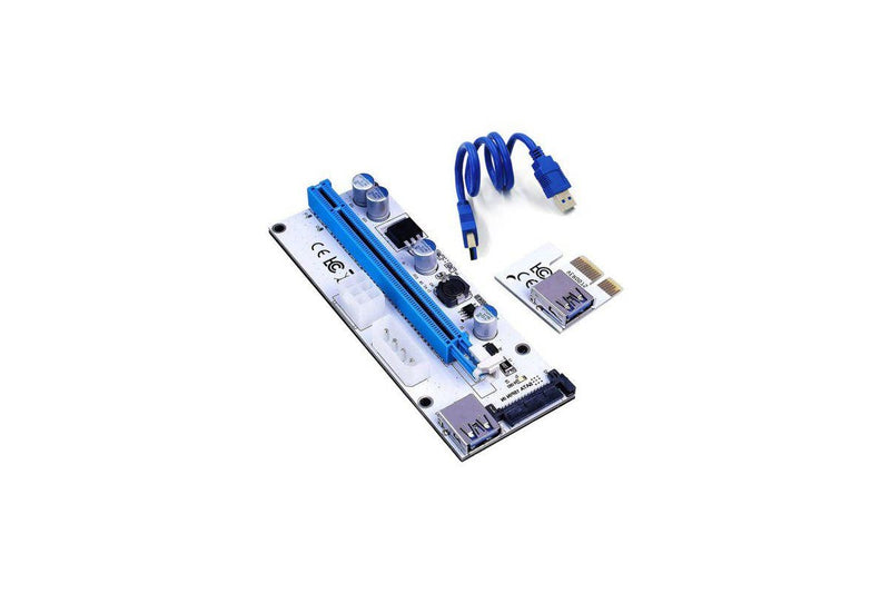 PCI-E PCI Express 16x Adapter Riser Card Extension Power USB 3.0 Internal Cable - Used for mining / BTC / ETH crypto server 008 Version