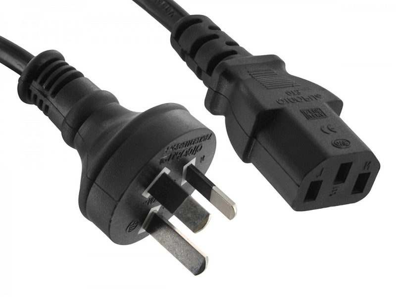 AU Power Cable 3m - Male Wall 240v PC to Female Power Socket 3pin to IEC 320-C13