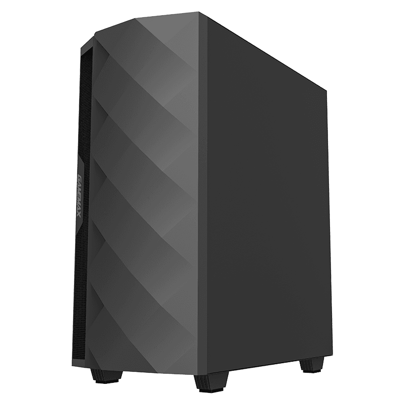 GAMEMAX Black Diamond A-RGB Mid-Tower Gaming Case Tempered Glass with MB Sync (RGB Fans not included)