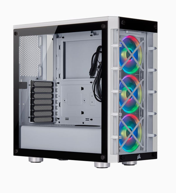 Corsair iCUE 465X RGB WHITE (LL120 RGB Fan) Mid-Tower ATX Smart Case V2