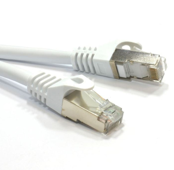 Astrotek/AKY CAT6A Shielded Cable 2m Grey/White Color 10GbE RJ45 Ethernet Network LAN S/FTP LSZH Cord 26AWG PVC Jacket