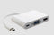 Astrotek Thunderbolt USB 3.1 Type C (USB-C) to VGA + USB + Card Reader Video Adapter Converter Male to Female for Apple Macbook Chromebook Pixel White