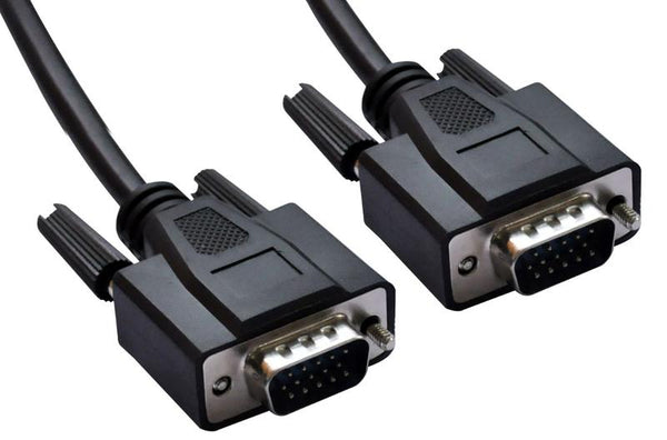 VGA Cable 5m - 15 pins Male to 15 pins Male for Monitor PC Molded Type Black