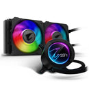 Gigabyte Aorus AIO Liquid Cooler 240 Radiator Waterblock Dual 120mm ARGB Fan Circular LCD Display Pump Control Intel 2066, 2011-3,1366,115x 3yr wty