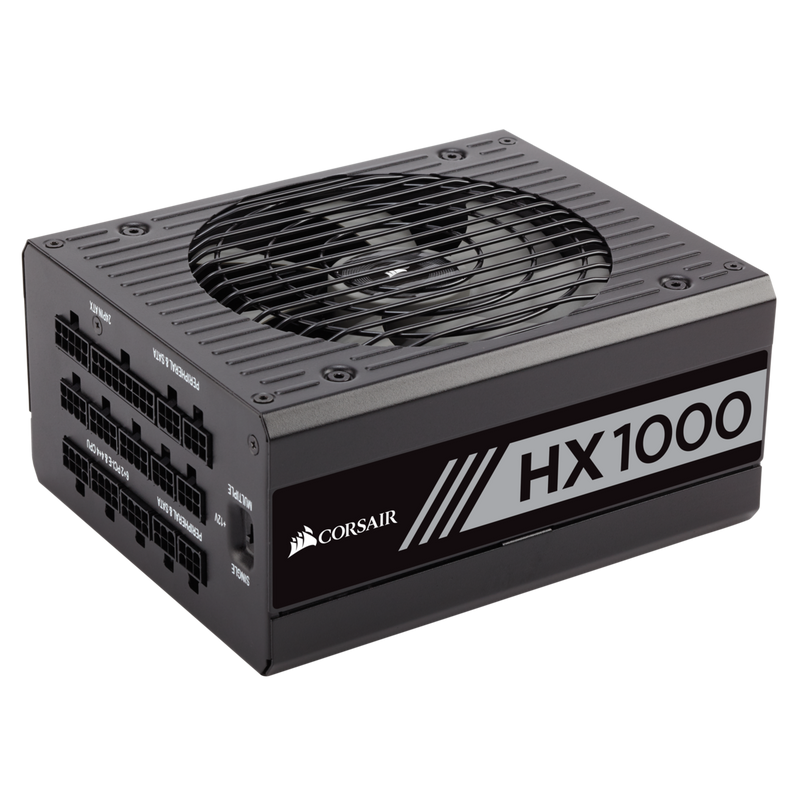 Corsair 1000W HX 80+ Platinum Fully Modular 135mm FAN, ATX Power Supply, PSU, 10 Years Warranty