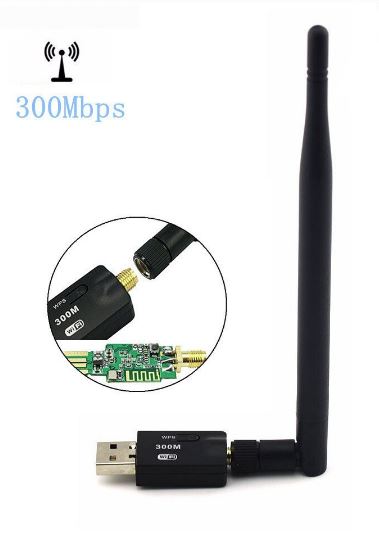 USB Wifi Adapter, 802.11n/g/b 300Mbps with External Antenna