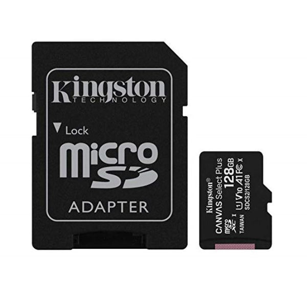 Kingston 128GB MicroSD SDHC SDXC Class10 UHS-I Memory Card 80MB/s Read 10MB/s Write with standard SD adaptor ~SDCS2-128
