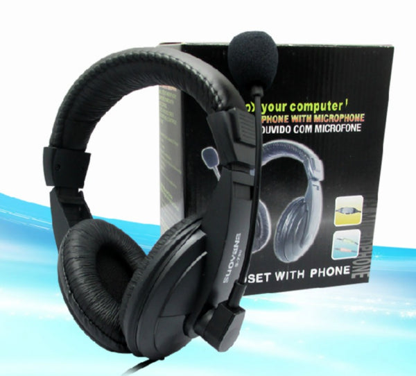 S750 Wired Stereo Headset with Mic - 3.5mm Plug (USB Adapter Included)