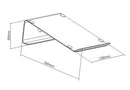 Brateck Tilted Aluminum Laptop Stand, Compatible with Macbooks, most 11-15” laptops and tablets