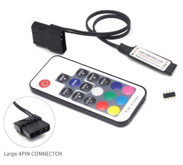RGB Inline Controller 4-pin/12v with Remote Control