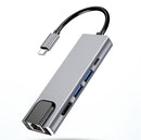 5 in 1 USB-C Mini Dock, 1 x HDMI, 1 x Type-C PD, 1 x Ethernet Port