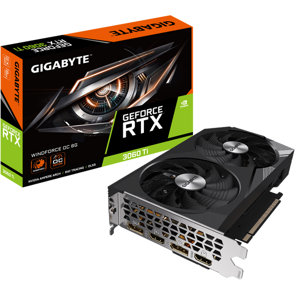Gigabyte GeForce RTX 3060 Ti Windforce OC 8G LHR Graphics Card