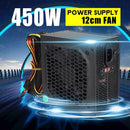 450W Power Supply 12cm Fan 8 Pin PCI SATA 12V Computer Power Supply