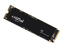 Crucial P3 500GB Gen3 NVMe SSD 3500/1900 MB/s R/W 110TBW 350K/460K IOPS 1.5M hrs MTTF Full-Drive Encryption M.2 PCIe3