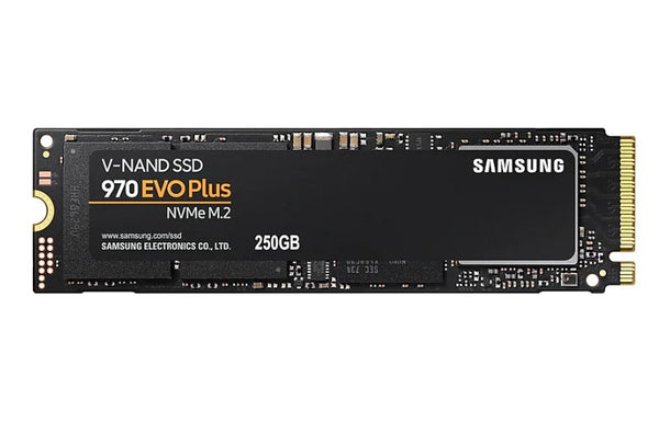 Samsung 970 EVO PLUS M.2 250GB MLC V-NAND 3-bit NVME MLC 3,500MB/s 2,300MB/s, 370K/500K IOPS, 150TBW 5 Years Warranty970