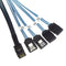 Amphenol Mini-SAS HD to 4 x SATA Cable-SFF-8643 to 4x SATA - 75cm
