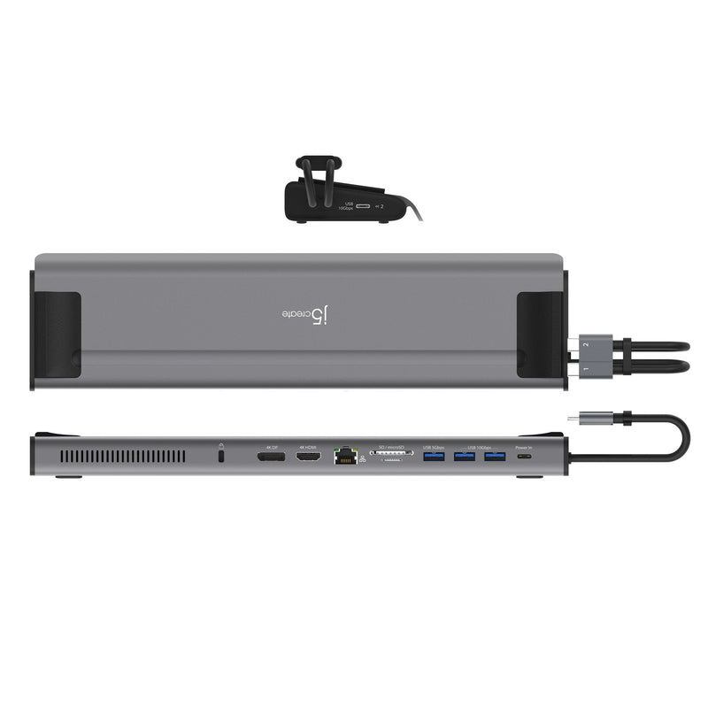 J5Create JCD552 M.2 NVMe USB-C Gen 2 Docking Station (Compatible with MacBook Pro and Air)
