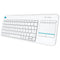 Logitech K400 Plus White Wireless Keyboard with Touchpad & Entertainment Media Keys Tiny USB Unifying receiver for HTPC connected TVs ~KBLT-K830BT