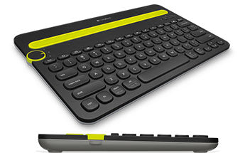 Logitech K480 Bluetooth Wireless Multi Device Keyboard Black for PC Smartphone Tablet Windows Mac Android iOS