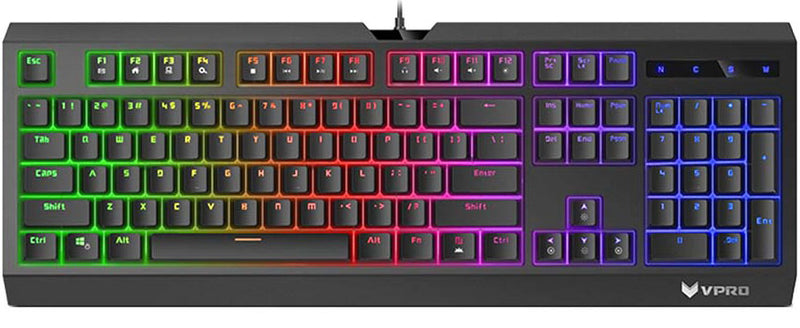 RAPOO V52S Backlit Mechanic Alike Gaming Keyboard Black - Spill-Resistant Adjustable Backlight (LS)