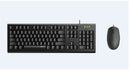 RAPOO X120pro - Wired Keyboard and Mouse Combo Optical Combo Black / 1600dpi / Spill Resistant