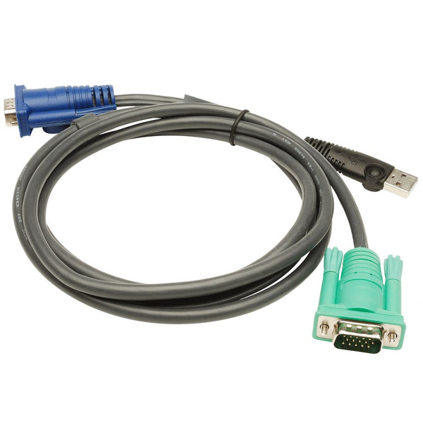 Aten 1.8m 3in1 VGA, USB Console KVM Split Cable HDB-15M to SPHD-15M