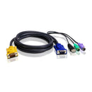 Aten 3.0m 3in1 VGA, PS/2 + USB Console KVM Cable SPHD-15M for CL5808, CL5816, CS82U, CS84U