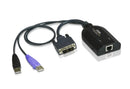 Aten DVI USB KVM Adapter Cable with Virtual Media & Smart Card Reader Support for KN/KM/KH series