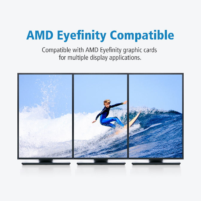 4K Mini DisplayPort to HDMI Active Adapter, Supports VGA, SVGA, XGA, SXGA, UXGA, 1080p and resolutions up to 4K UHD, Supports AMD Eyefinity