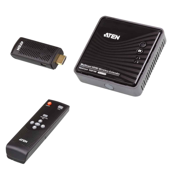 Aten VanCryst Wireless HDMI Extender (up to 10m, Full HD 1080p, 3D) - 2x HDMI Switch