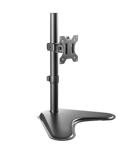 Brateck Single Free Standing Screen Economical double Joint Articulating Stell Monitor Stand Fit Most 13"-32" Monitor Up to 8 kg VESA 75x75/100x100